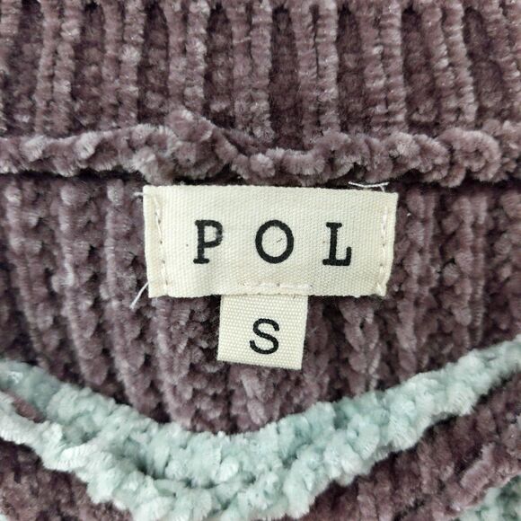 Pol Cropped Sweater Womens Small Colorblock Oversized Boho Modern Comfort - Picture 6 of 8